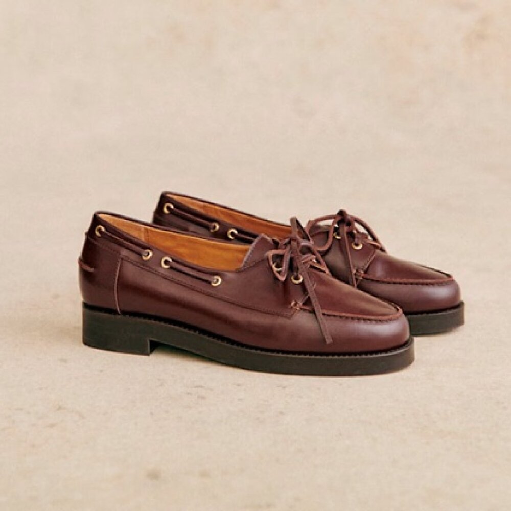 Sezane Caroline Loafers - Glossy Chocolate